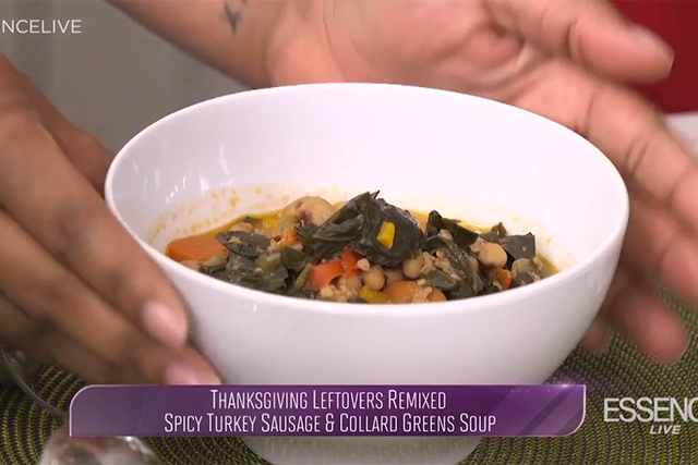 Thanksgiving Leftovers Remixed: Spicy Sausage and Collard Greens Soup